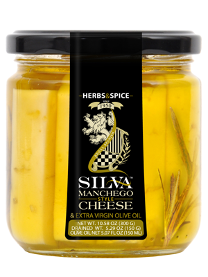 SILVA MANCHEGO STYLE CHEESE IN OLIVE OIL HERBS & SPICE